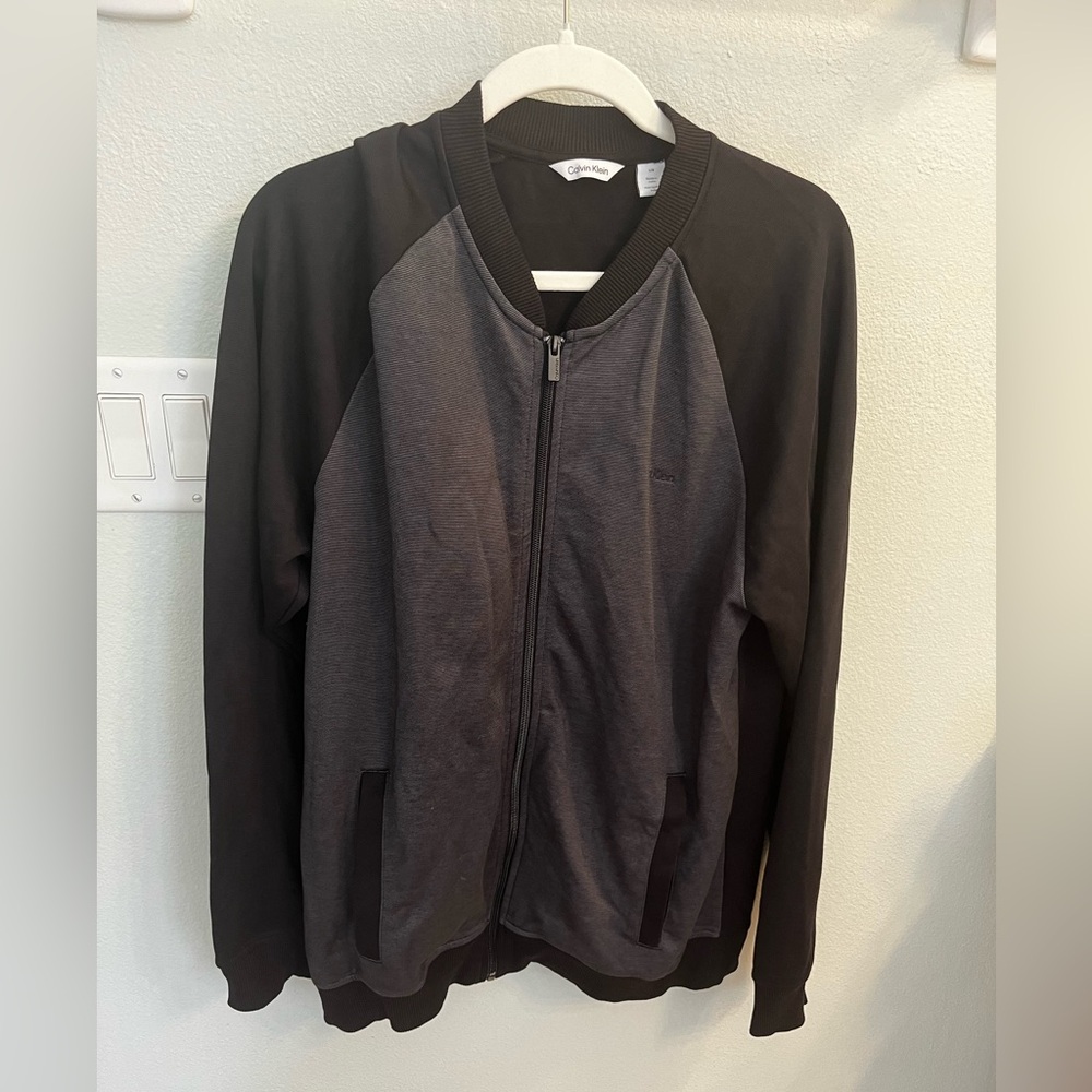 Mens black and grey Calvin Klein jacket